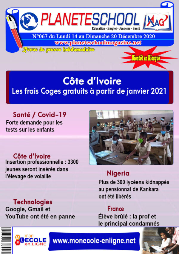 REVUE DE PRESSE N°67 DU 14-12-20