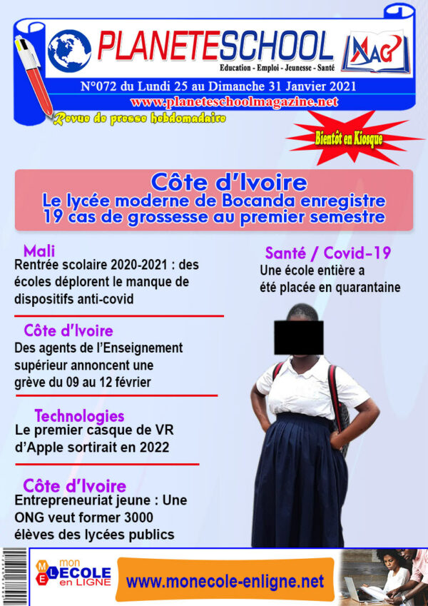 REVUE DE PRESSE N°72 DU 25 au 31-01-21