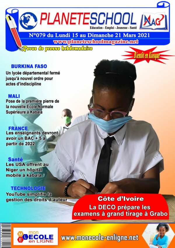 REVUE DE PRESSE N°79 DU 15 au 21-03-21