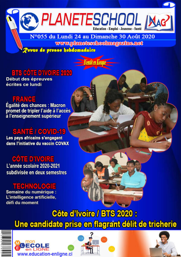 REVUE DE PRESSE N°55 DU 24 au 30-08-20