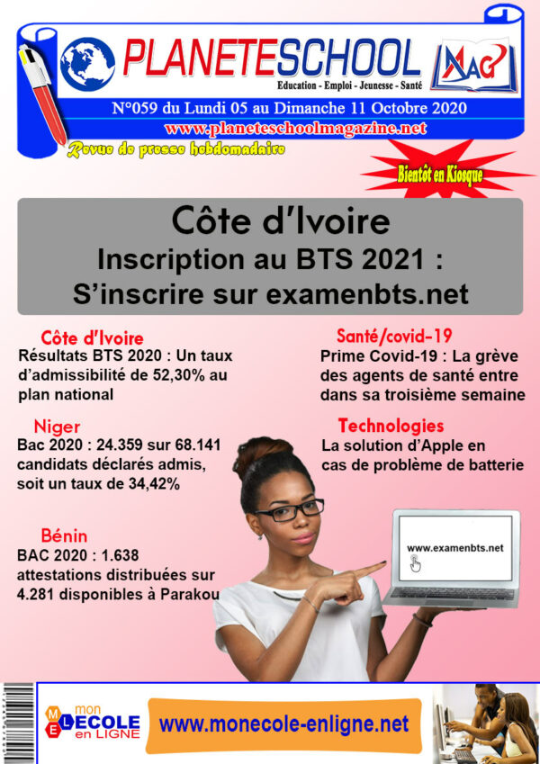 REVUE DE PRESSE N°59 DU 05 au 11-10-20