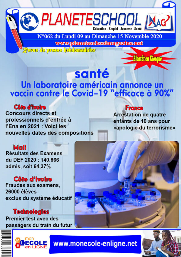 REVUE DE PRESSE N°62 DU 09 au 15-11-20