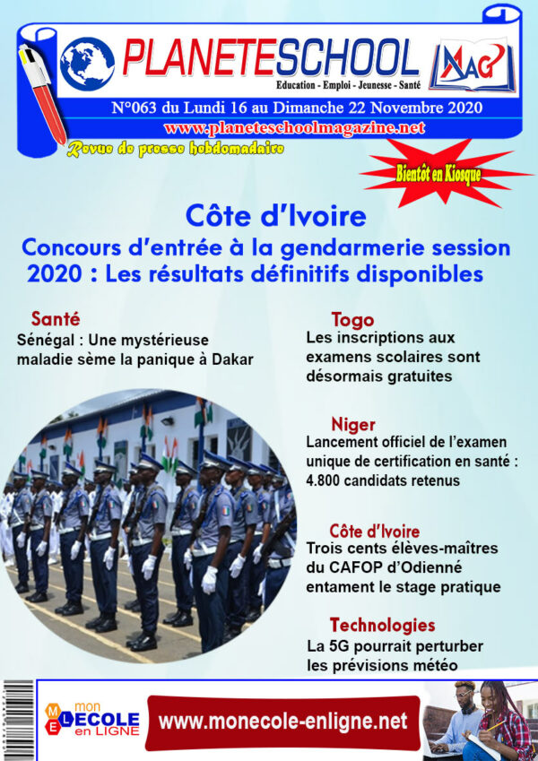 REVUE DE PRESSE N°63 DU 16 au 22-11-20